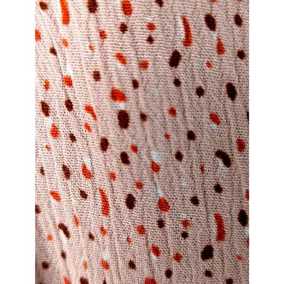 Pink blush flowing dress large
Prairie muted pink print flutter sleeve B 39" EUC - Picture 4 of 10